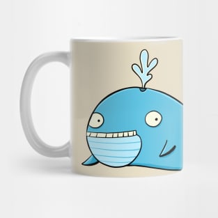 blue smiling whale Mug